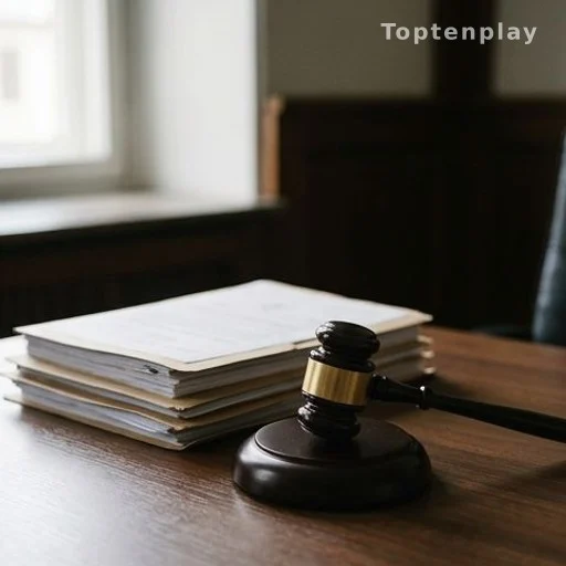 Marteau de justice et documents pour une action en dommages-intérêts voisinage