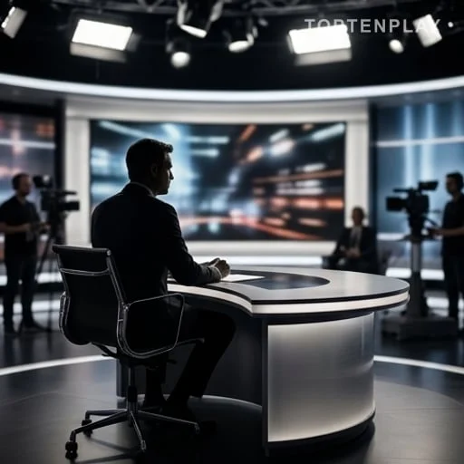 Plateau télévisé lors d’une chronique politique