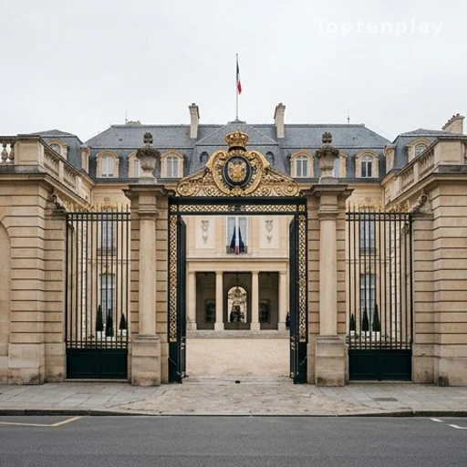 Grille d'entrée du palais de l'Élysée, contexte présidentiel 2027