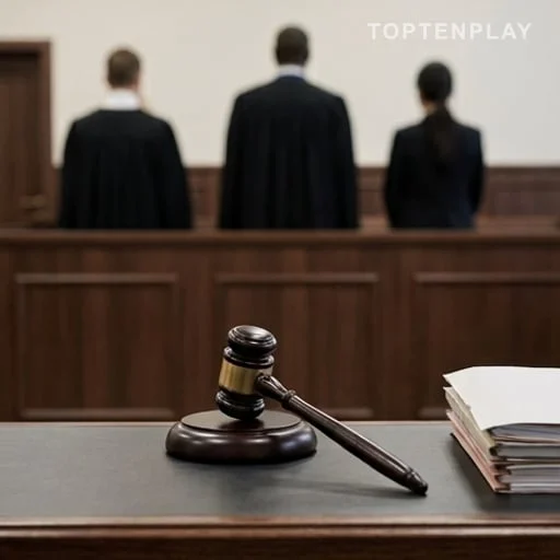 Dossiers de justice sur un banc d’audience