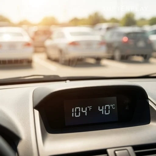 Tableau de bord et chaleur dans une voiture