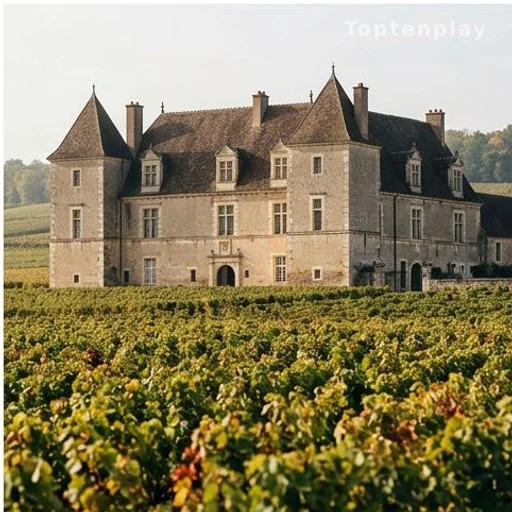 Château du Clos de Vougeot entouré de vignes, site du festival Livres en Vignes 2026
