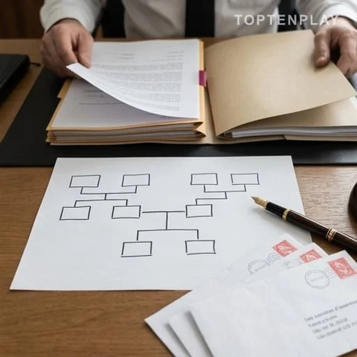 Documents de succession examinés chez un notaire