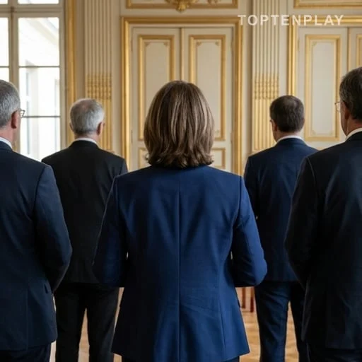 Silhouette féminine dans une réception officielle