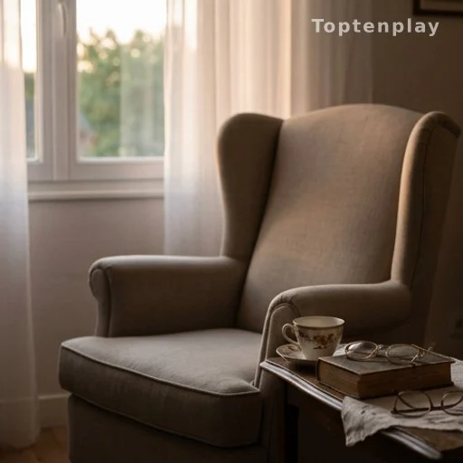 Fauteuil vide dans un intérieur français, évoquant le retrait de la vie publique de Bernadette Chirac