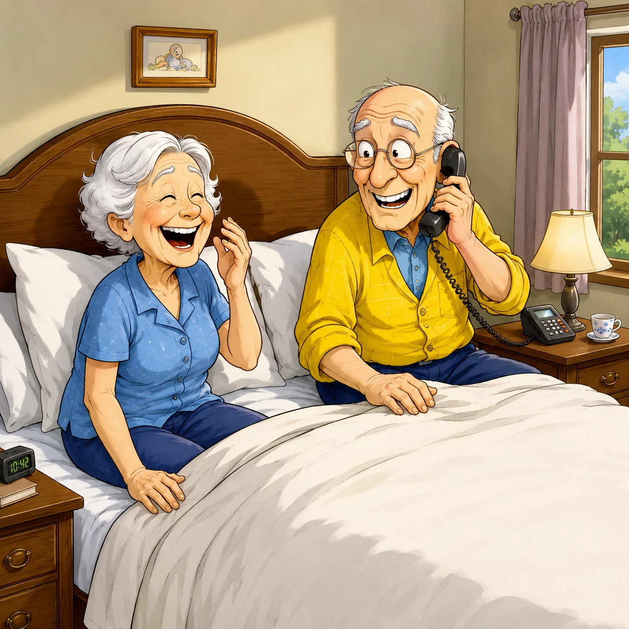 Blague du jour : le couple de retraités et leur match nocturne