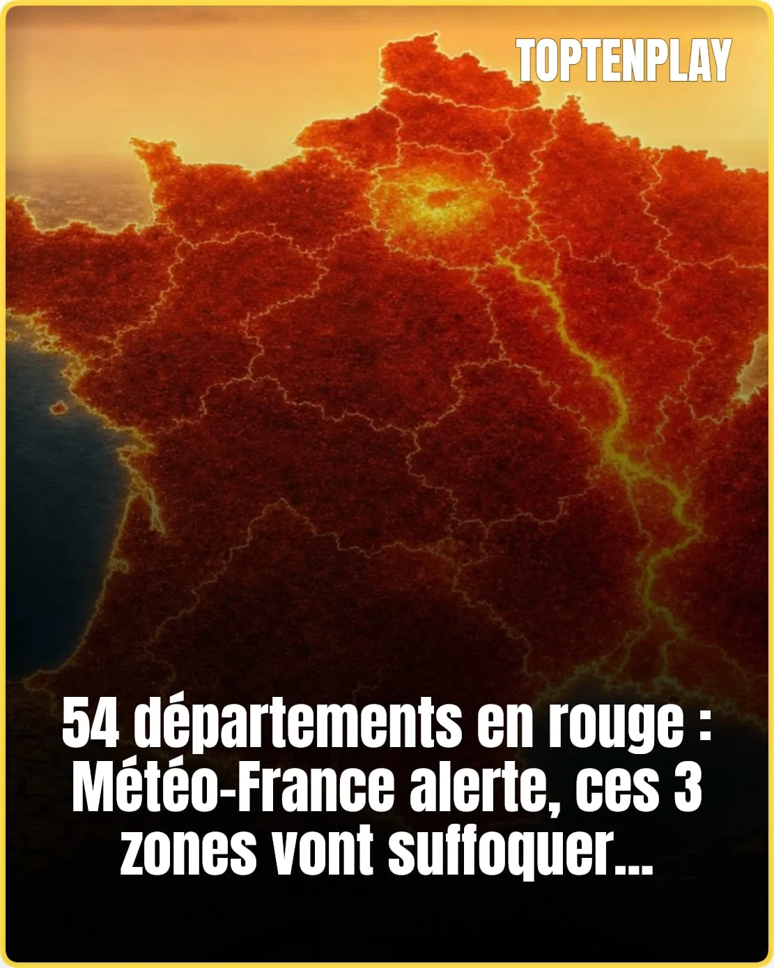 Canicule 2026 : 54 départements en rouge, trois zones à risque