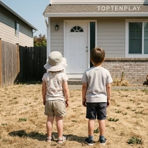 Enfants anonymes dehors pendant une forte chaleur