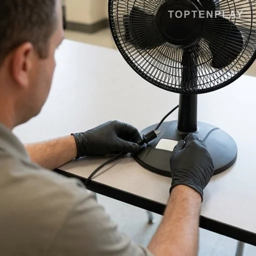 Contrôle de sécurité électrique sur un ventilateur