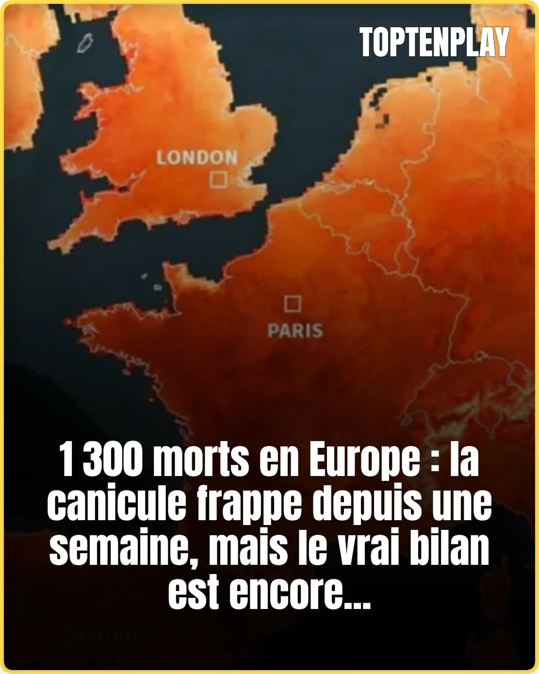 Canicule en Europe : déjà 1 300 morts, le bilan reste ouvert