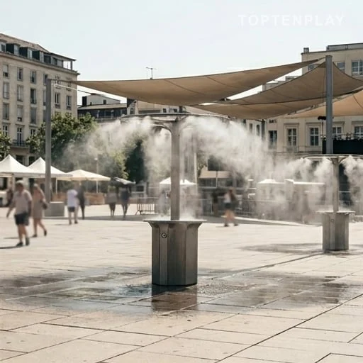Bars à eau installés pour un événement musical