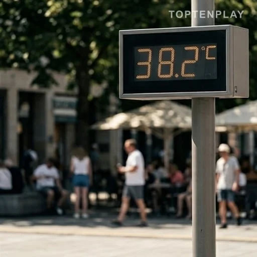 Thermomètre urbain pendant une alerte chaleur