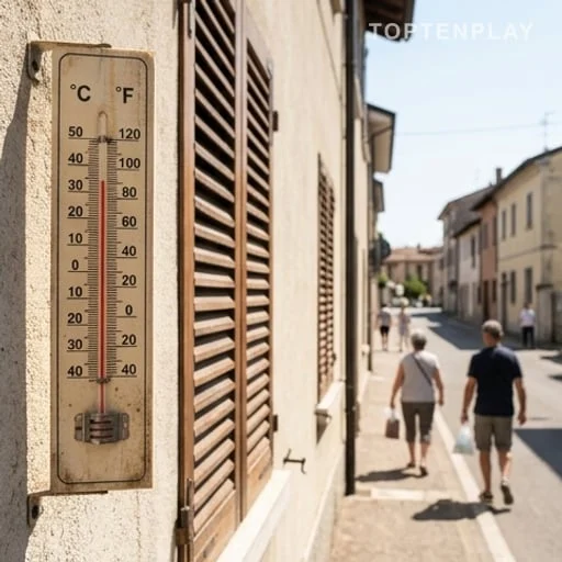 Thermomètre extérieur pendant une canicule et risque santé