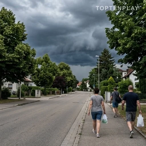 Nuages orageux annonçant une baisse des températures