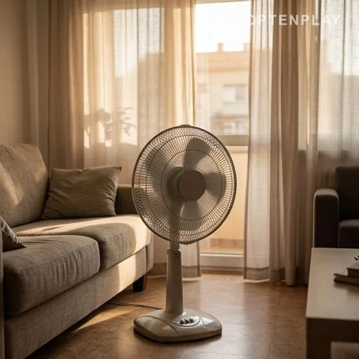 Ventilateur dans un logement chaud sans climatisation