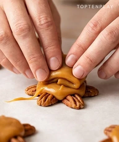 Commencez par les noix, pas par le caramel