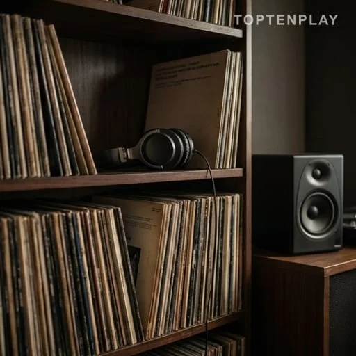 Vinyles et casque rappelant l’héritage R&B