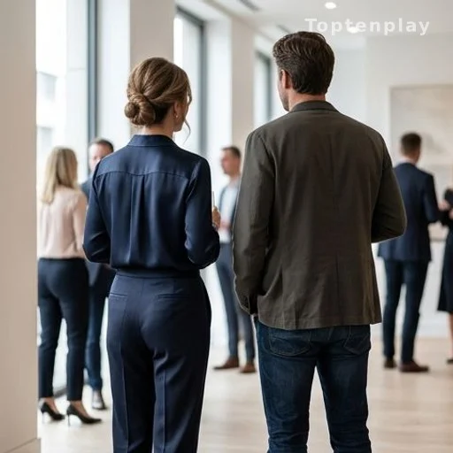 Deux personnes aux tenues contrastées lors d'une interaction sociale