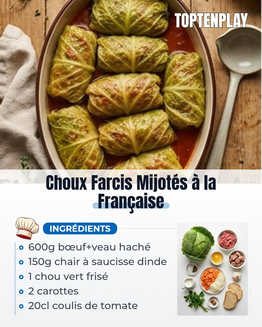 Choux Farcis Mijotés à la Française