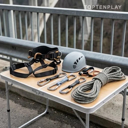 Équipement de sécurité avant un saut encadré