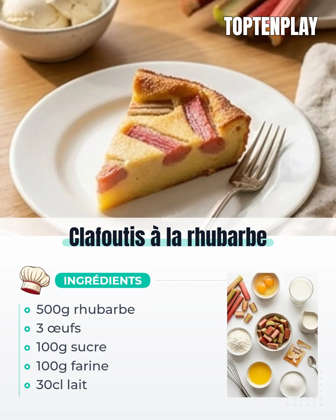 Clafoutis à la rhubarbe