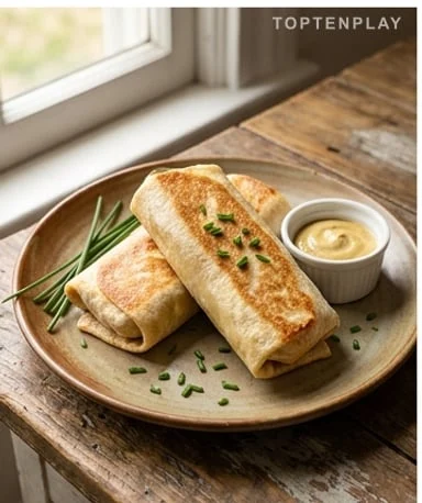 Croque-wrap au bacon de dinde fumé et cheddar à la moutarde douce