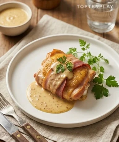 Cuisses de Poulet Paysannes au Four à la Moutarde et à la Crème