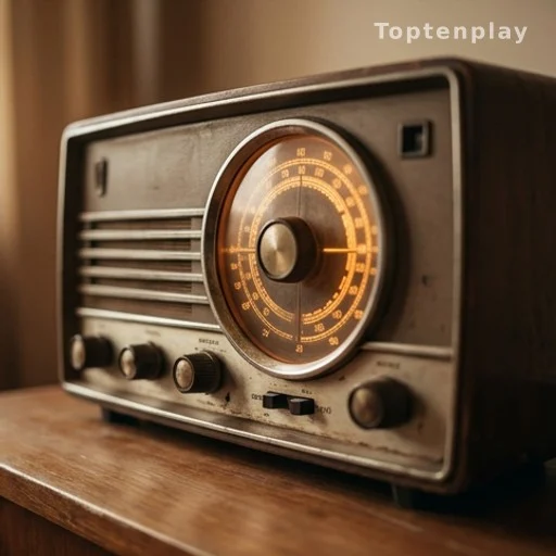 Récepteur radio analogique avec cadran lumineux, symbole de la programmation musicale en France