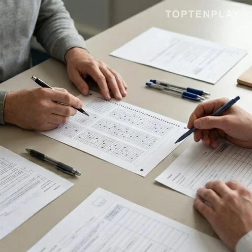 Examinateurs anonymes relisant une copie après recours