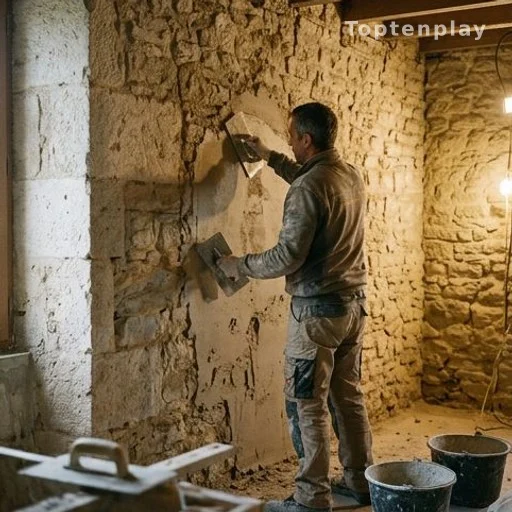 Travaux de rénovation intérieure dans une maison ancienne, aide à la rénovation logement