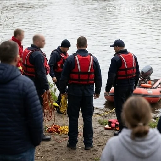Secours et témoins mobilisés au bord de l’eau