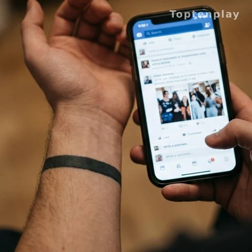 Tatouage bande noire sur le poignet et smartphone, signification partagée sur les réseaux