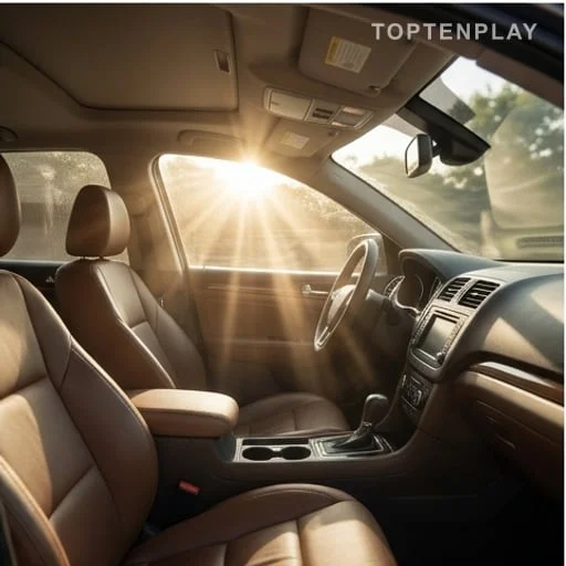 Habitacle de voiture exposé à une chaleur intense