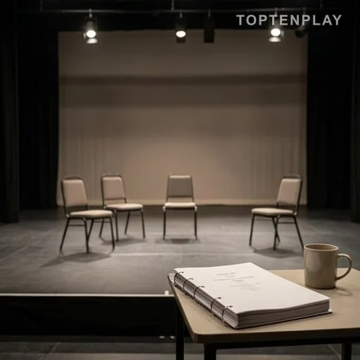 Scène de théâtre vide liée aux accusations