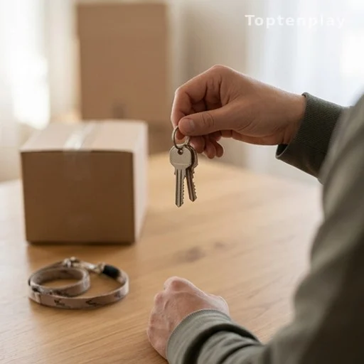 Mains tenant des clés de maison avant une vente immobilière, liberté financière