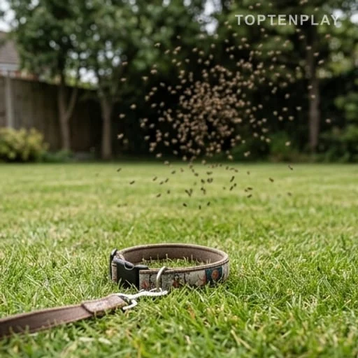 Jardin familial après une attaque d’abeilles