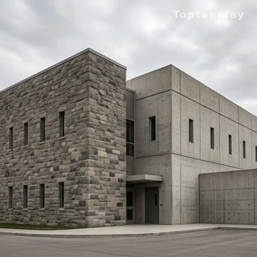 Façade du centre pénitentiaire d'Orléans-Saran, quartier nursery femmes détenues