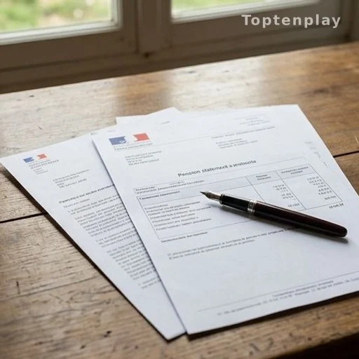 Documents administratifs de retraite fonctionnaire posés sur un bureau