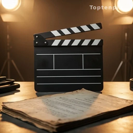 Clap de tournage et script sur une table de production, série Prime Video saison 3