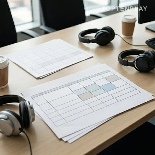 Table de programmation radio pendant le mercato