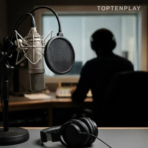 Studio radio lors des explications de Julien Courbet