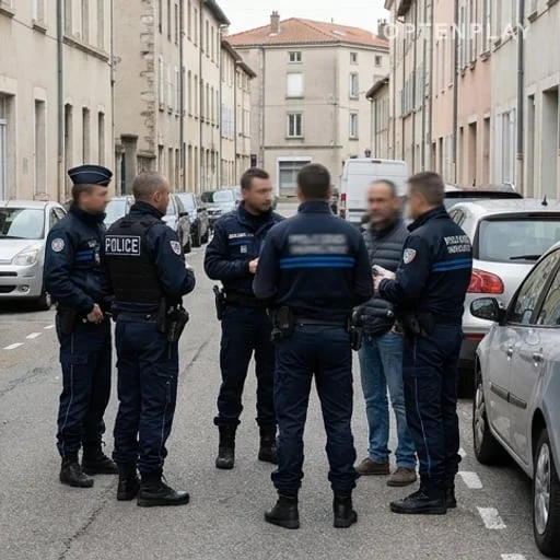 Recherche de sécurité dans une rue de Privas