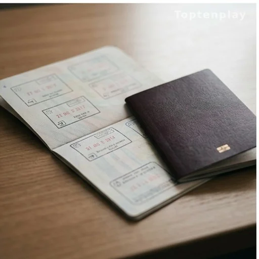 Documents officiels tamponnés et passeport étranger sur un bureau, reconnaissance de paternité