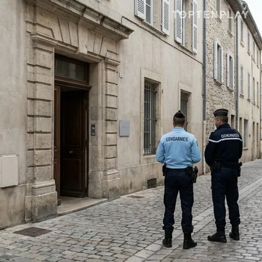 Entrée de foyer et gendarmes à Uzès