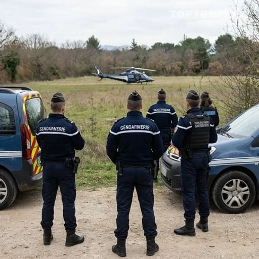 Gendarmes mobilisés lors des recherches dans le Gard