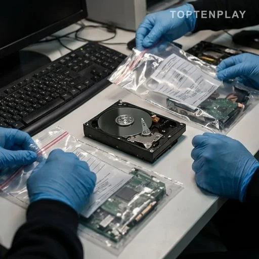 Disque dur signalé dans une enquête de justice