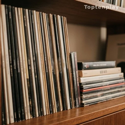 Collection de disques vinyle symbolisant une longue carrière musicale