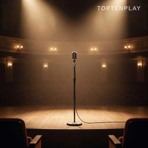 Micro de scène évoquant un chanteur disparu