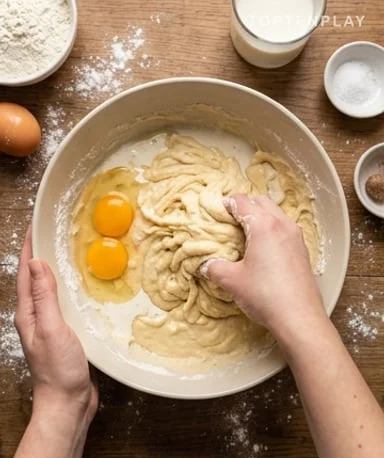 Prépare une pâte épaisse, pas une pâte timide