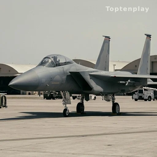 Avion militaire sur piste, frappes aériennes ordonnées par Donald Trump